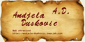 Anđela Dušković vizit kartica